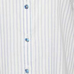 Etro White Striped Button Front Shirt M