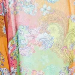 Etro Multicolor Printed Silk & Lace Kaftan Top (One Size)