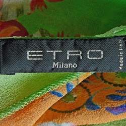Etro Multicolor Printed Silk & Lace Kaftan Top (One Size)