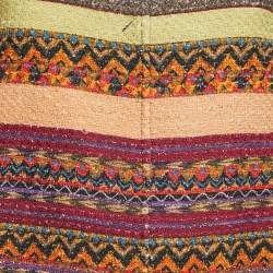 Pre Owned Etro Multicolor Patterned Cotton Pocket Embroidered Button Front Coat S