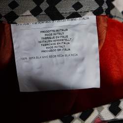 Pre Owned Etro Orange Printed Silk Skorts M