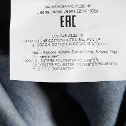 Pre Owned Etro Blue Orion Print Denim Lace-Up Tunic M