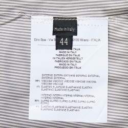 Pre Owned Etro White Paisley Print Crepe Short Coat M