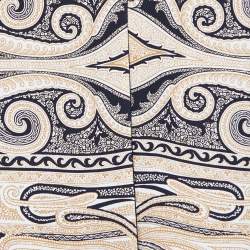 Pre Owned Etro White Paisley Print Crepe Short Coat M