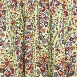 Etro Multicolor Floral Printed Cotton Flounce Midi Skirt S