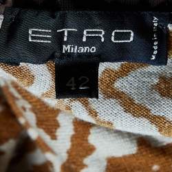 Pre Owned Etro Multicolor Silk & Wool Knit Turtle Neck Sweater M