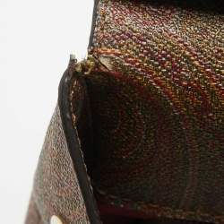 Etro Brown Paisley Print Coated Canvas Backpack   
