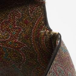 Etro Brown Paisley Print Coated Canvas Backpack   