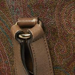Etro Brown Paisley Print Coated Canvas Backpack   