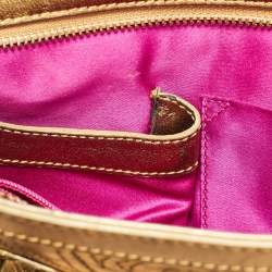Etro Gold Paisley Embossed Leather Chain Tote