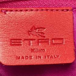 Etro Gold Paisley Embossed Leather Chain Tote