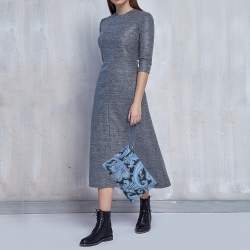 Pre Owned Etro Multicolor Blue Paisley Print Canvas Wristlet Pouch