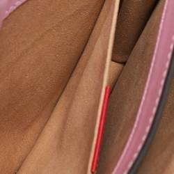 Etro Pink Leather Fold-Over Shoulder Bag