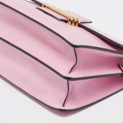 Etro Pink Leather Fold-Over Shoulder Bag
