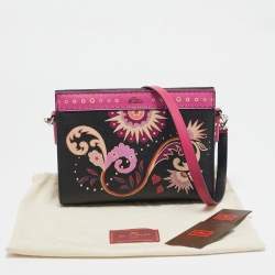 Etro Multicolor Printed Coated Canvas Frame Crossbody Bag