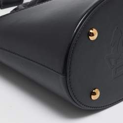 Pre Owned Etro Black Leather Mini Saturno Bucket Bag