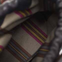 Pre Owned Etro Black Leather Mini Saturno Bucket Bag