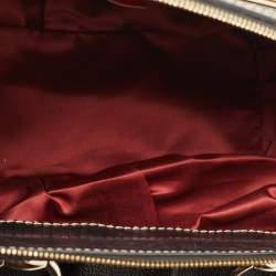 Etro Black Leather Pleated Shoulder Bag