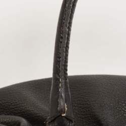 Etro Black Leather Pleated Shoulder Bag