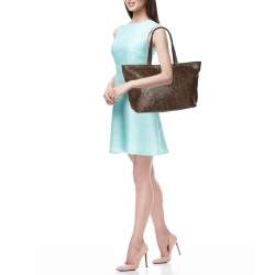 Pre Owned Etro Brown Paisley Embossed Leather Tote