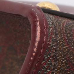 Pre Owned Etro Brown Paisley Print Coated Canvas Mini Love Trotter Tote