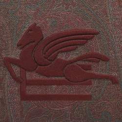 Pre Owned Etro Brown Paisley Print Coated Canvas Mini Love Trotter Tote