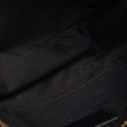 Pre Owned Etro Black Leather Pegaso Round Crossbody Bag