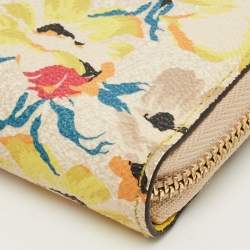 Pre Owned Etro Multicolor Coated Canvas Floral Zip Continental Wallet
