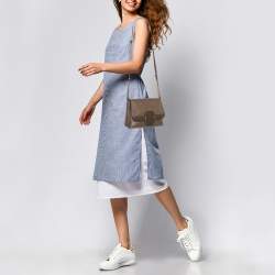 مملوكة مسبقًا Etro Brown Paisley Embossed Leather Crossbody Bag