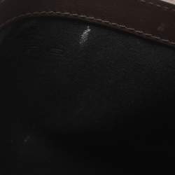 مملوكة مسبقًا Etro Brown Paisley Embossed Leather Crossbody Bag