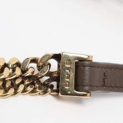 مملوكة مسبقًا Etro Brown Paisley Embossed Leather Crossbody Bag