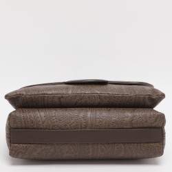 مملوكة مسبقًا Etro Brown Paisley Embossed Leather Crossbody Bag