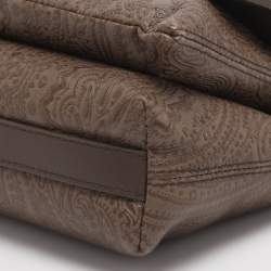 مملوكة مسبقًا Etro Brown Paisley Embossed Leather Crossbody Bag