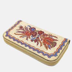 Pre Owned Etro Multicolor Leather Long Wallet