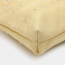 Pre Owned حقيبة قماش مزينة صفراء إيترو