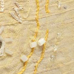 Pre Owned حقيبة قماش مزينة صفراء إيترو