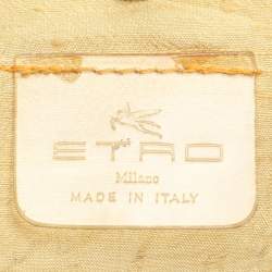 Pre Owned حقيبة قماش مزينة صفراء إيترو