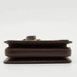 Pre Owned Etro Tracolla Brown Paysley Print Coated Canvas and Leather Crossbody Bag