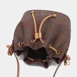 Pre Owned حقيبة دلو إيترو قماش مطلي بني بيزلي