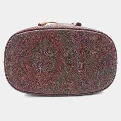 Pre Owned حقيبة دلو إيترو قماش مطلي بني بيزلي