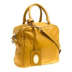 Pre Owned Etro Yellow Leather Satchel