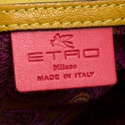 Pre Owned Etro Yellow Leather Satchel