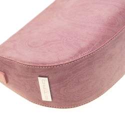 Pre Owned Etro Blush Pink Paisley Leather  and Calfhair Shoulder Bag