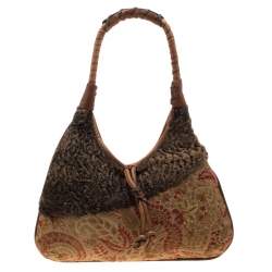 Etro Vintage Tapestry Jacquard Large Shoulder Bag