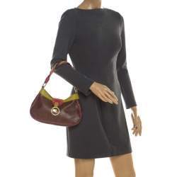 مملوكة مسبقًا حقيبة كتف إيترو جلد وكانفاس مقوى طباعة بيزلي متعددة الألوان