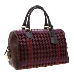 Etro Brown Paisley Printed Coated Canvas Sequins Boston Bag