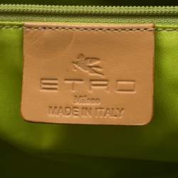 Pre Owned Etro Multicolor Paisley Printed Coated Canvas and Leather Satchel