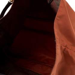 Etro Orange Paisley Nylon Reversible Shopper Tote