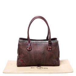 Pre Owned Etro Multicolor Paisley Printed Coated Canvas Tote