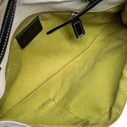 Pre Owned Etro Cream/Black Leather Shoulder Bag